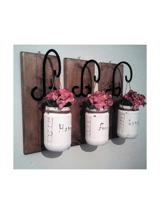 Decorative Wooden Wall-Mounted Vase