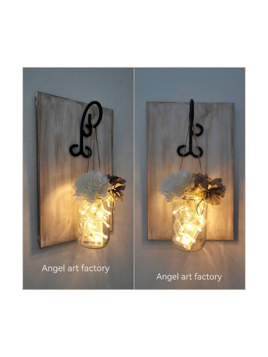 Decorative Wooden Wall-Mounted "Flower Vase" Light