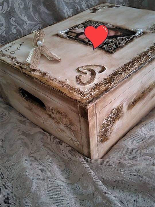 Wooden Embossed Box "Printed Photo"