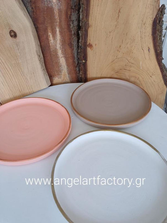 Ceramic Platter Plate Pink Salmon