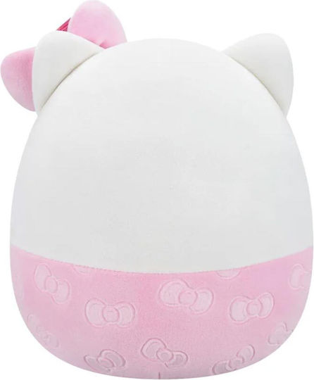 Jazwares Jucărie de pluș Hello Kitty Fundă roz în relief - Aniversare 50 de ani 20 cm.