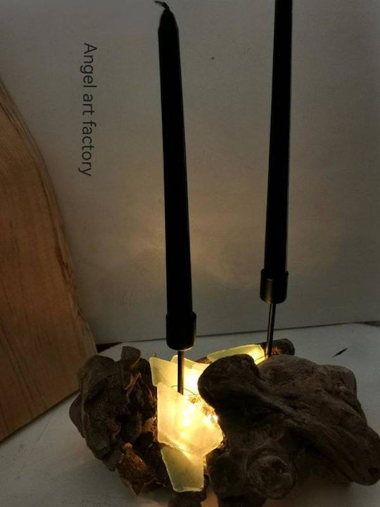 Driftwood Candle Holder Light