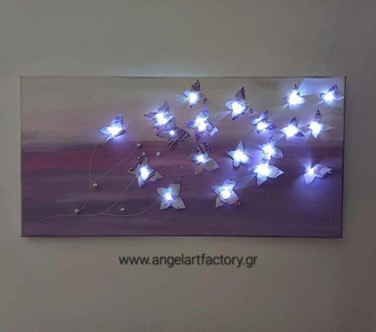 Illuminated Butterflies Canvas