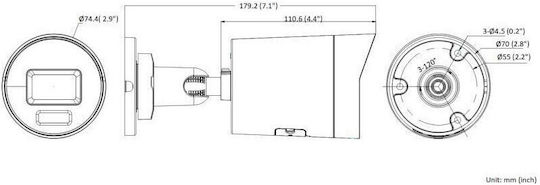 Hikvision DS-2CD2066G2H-IU(eF)(O-STD) IP Cameră de Supraveghere Full HD+ 3MP Rezistentă la apă cu Microfon și Lentilă 2.8mm