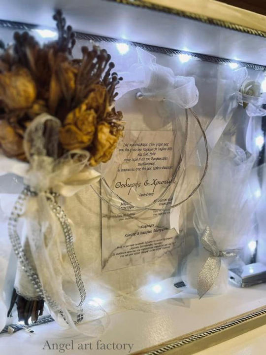 Hanging Wedding Crown Case Silver Patina