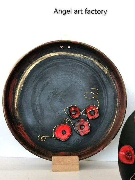 Keramikteller "Roter Mohn"
