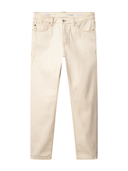Herren Jeanshose mit Lose Tapered Anwendung Ecru