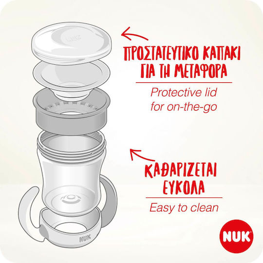 Nuk Baby Cup Mini Magic Cup made of Plastic Gray 160ml for 6m+m+