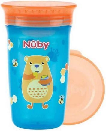 Nuby Παιδικό Ποτηράκι από Πλαστικό Γαλάζιο 300ml για 10m+