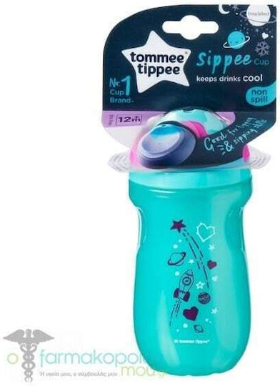 Tommee Tippee Παιδικό Ποτηράκι Sippee Cup από Πλαστικό Πράσινο 260ml για 12m+