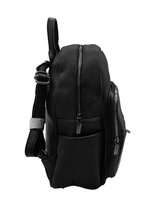 Leather Women's Bag Backpack Black