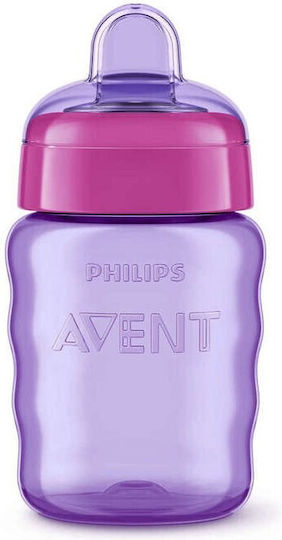 Philips Παιδικό Ποτηράκι από Σιλικόνη Μωβ 260ml για 9m+