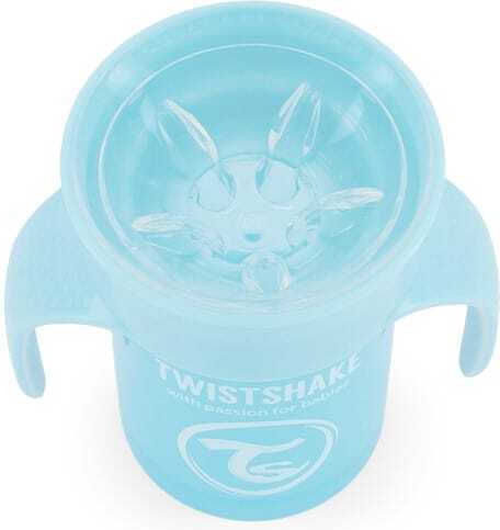 Twistshake Baby Cup made of Plastic Blue 230ml for 6m+m+