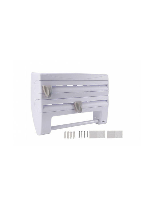 Distribuitor de role Montat pe perete Plastică Albă 24x9x9cm SUPORT44N1-white