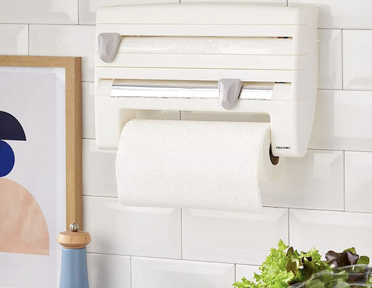 Distribuitor de role Montat pe perete Plastică Albă 24x9x9cm SUPORT44N1-white