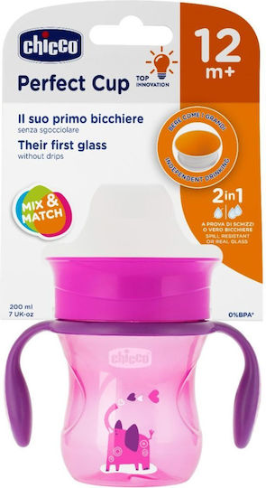 Chicco Baby Cup Perfect made of Plastic Pink 200ml for 12m+m+