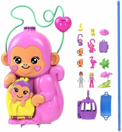 Mattel Polly Polly Pocket Momma Monkey & Baby για 4+ Ετών