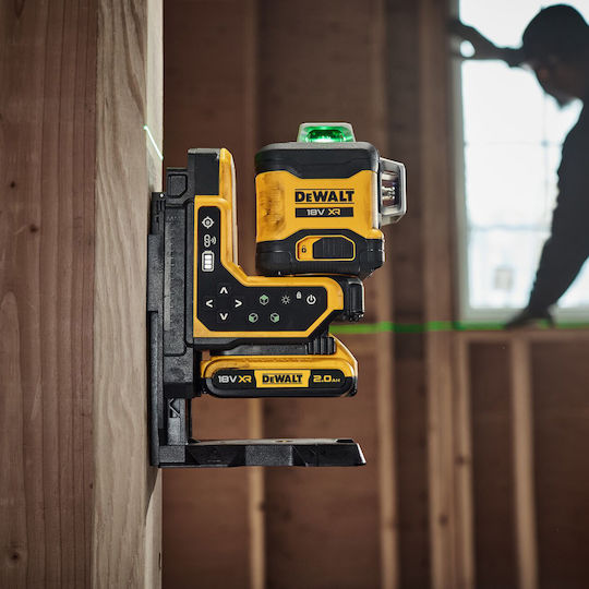 DEWALT Αυτορυθμιζόμενο Περιστροφικό Αλφάδι Laser Πράσινης Δέσμης 18V με Εύρος Εργασίας 100m
