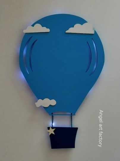 Holz-Heißluftballon-Wandlampe