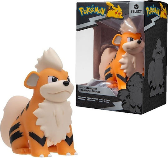 Jazwares Miniature Toy Pokemon Growlithe for 4+ Years Old 8cm