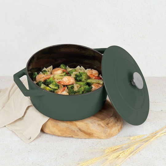 Berlinger Haus Matte Green Collection Tiefer Topf aus Gusseisen 4.35Es / 24cm