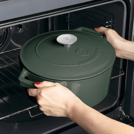 Berlinger Haus Matte Green Collection Tiefer Topf aus Gusseisen 4.35Es / 24cm
