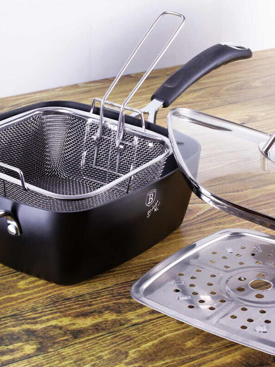 Berlinger Haus Black Professional Line Aluminum Pan with Lid with Non-Stick Interior Coating 9cm