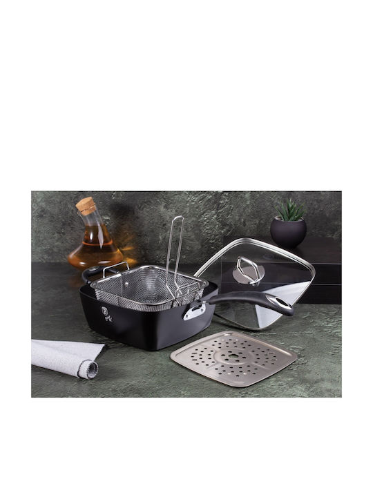 Berlinger Haus Black Professional Line Aluminum Pan with Lid with Non-Stick Interior Coating 9cm