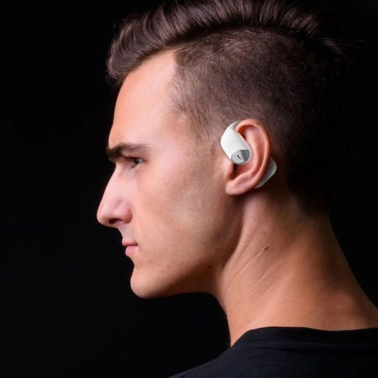 Kakusiga KSC-1110 Open Ear Bluetooth Handsfree Earphones with Charging Case White