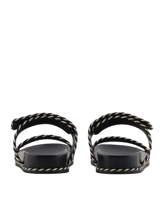 Women's Flat Sandals in Black Color