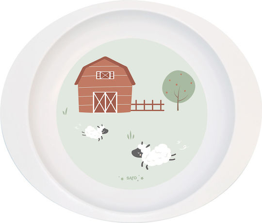 Saro Saro Funny Farm Plastic Green Baby & Kids Feeding Set 5 Pieces