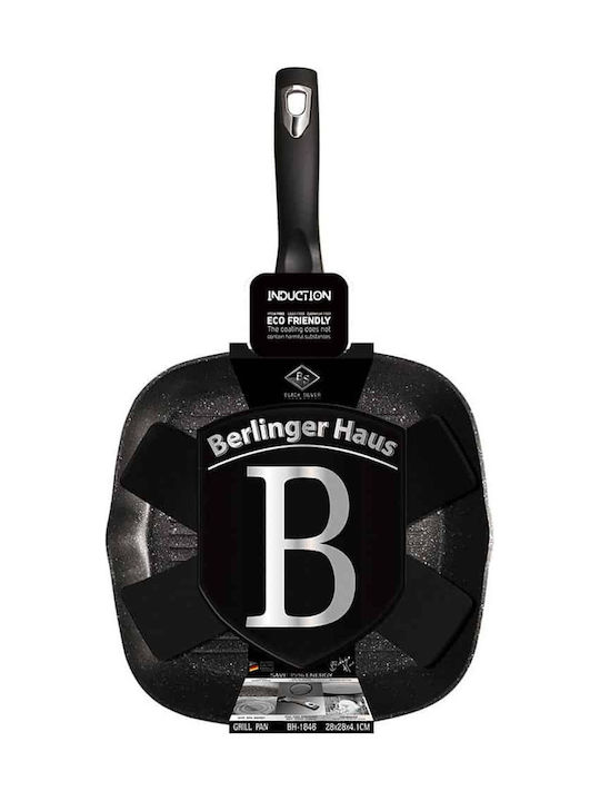 Berlinger Haus Black Silver Collection Γκριλιέρα από Αλουμίνιο με Επίστρωση από Πέτρα 28cm
