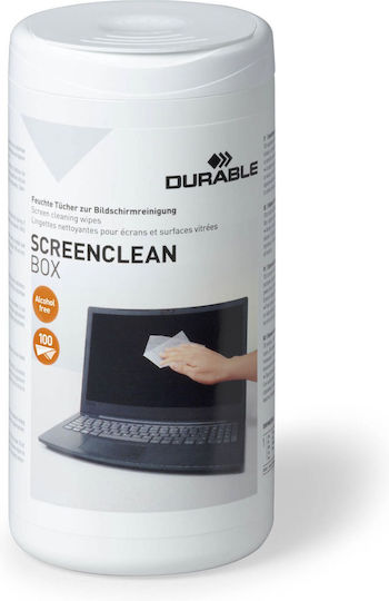Durable Αξεσουάρ Καθαρισμού Γραφείου Screen Cleaning Wipes 100τμχ