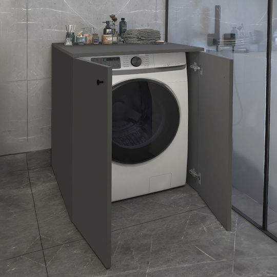 Gray Megapap Washing Machine Cabinet Anthracite 70x66x90cm Package 1 Piece