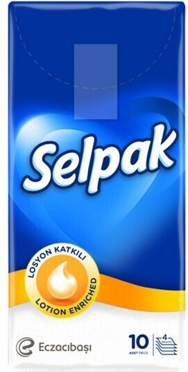Selpak Lotion 4φυλλα Χαρτομάντηλα 10τμχ