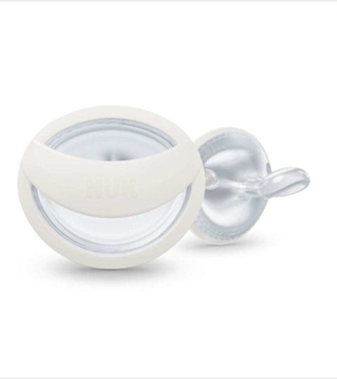 Nuk Mommy Feel Πιπίλες Σιλικόνης Πράσινο-Λευκό για 0-9 μηνών 2τμχ