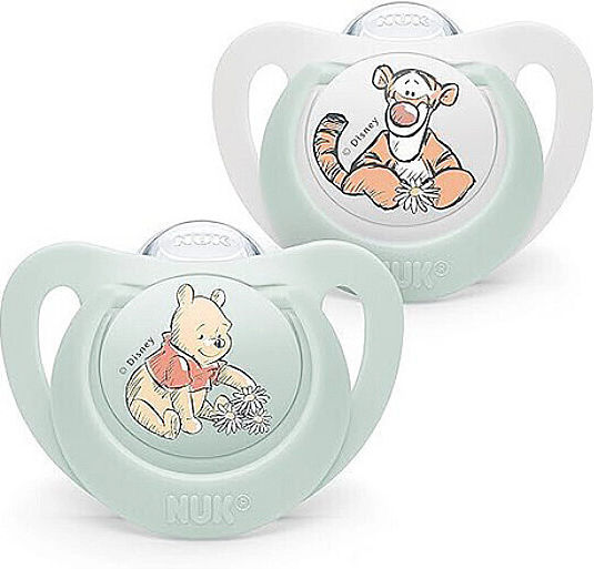 Nuk Disney Pacifier Silicone with Case Winnie - Pistachio for 0-6 months