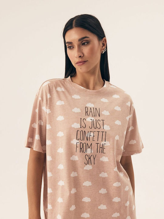 Henderson Sommer Damen Pyjama-Set Beige Nubes