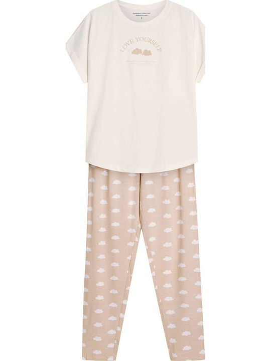 Henderson Winter Damen Pyjama-Set Ecru Nubes