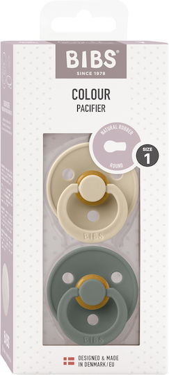 Bibs Pacifiers Rubber Vanilla / Pine for 0-6 months 2pcs