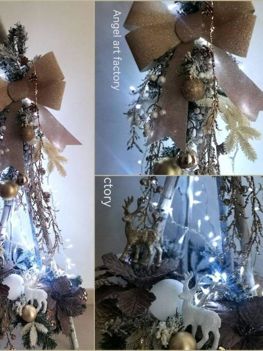 Χριστουγεννιάτικο Διακοσμητικό Δεντράκι Ασημί