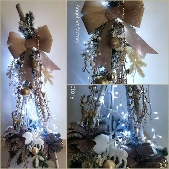 Weihnachtsdekorationen mit Bäumen Silbernes Weihnachtsdekorationen mit Bäumen Silbernes