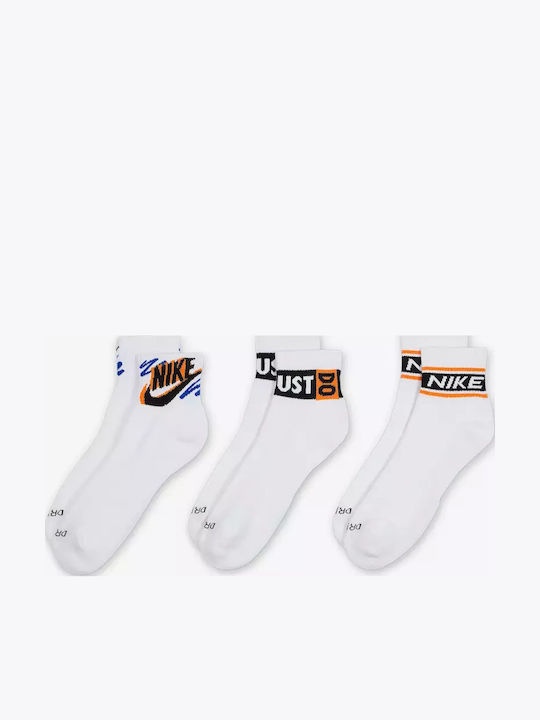 Nike Everyday Plus Αθλητικές Κάλτσες Λευκές