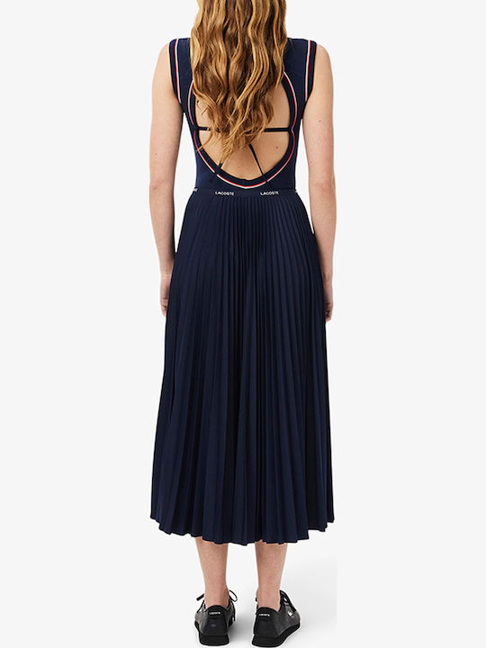 С висока талия Maxi Пола Navy Blue