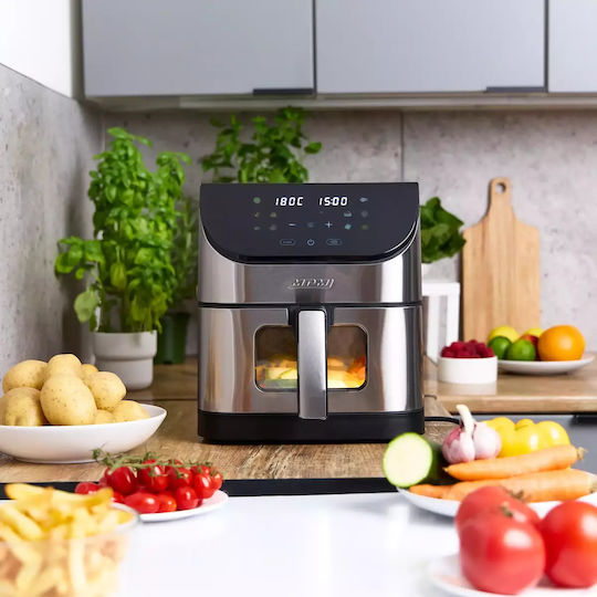 MPM Air Fryer με Wi-Fi 6lt Ασημί