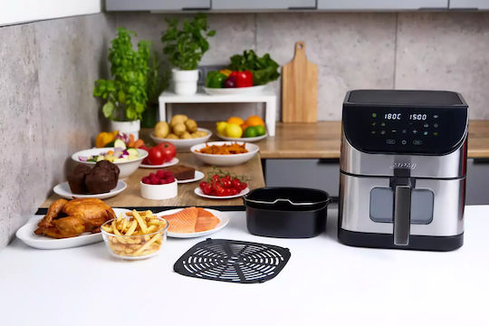 MPM Air Fryer με Wi-Fi 6lt Ασημί