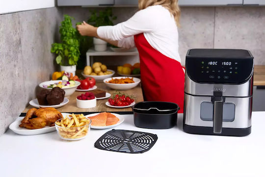 MPM Air Fryer με Wi-Fi 6lt Ασημί