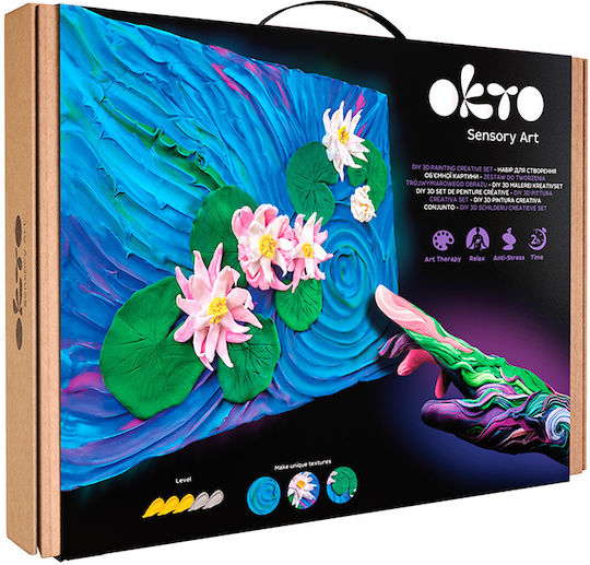 Okto DIY Creative 3D Painting Set with Clay Claude Monet Water Lilies Ages 12-99 10003