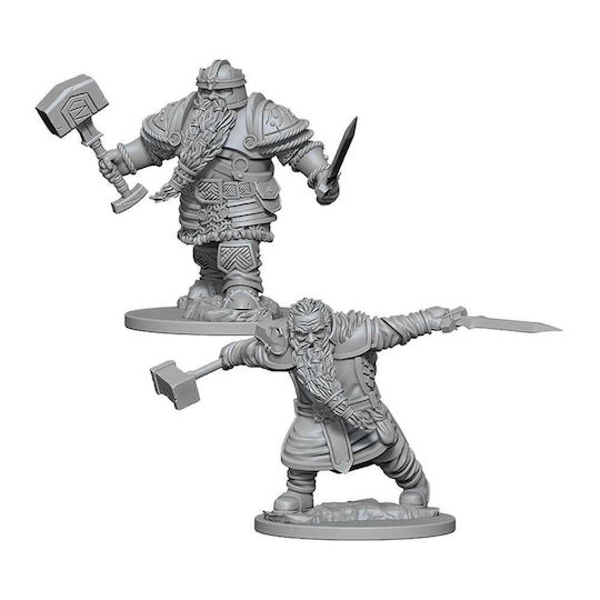 WizKids Dungeons & Dragons Nolzur's Marvelous Miniatures Figuri Nevopsite Luptător Pitic Bărbat 2 Bucăți 2 Bucăți