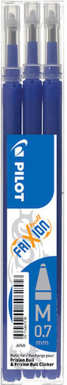 Pilot Frixion Ball 3 Replacement Inks for Pen Medium Blue 0.7